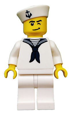LEGO® Minifigure Sailor, Series 4 (Minifigure Only without Stand and Accessories) (col058) - USED