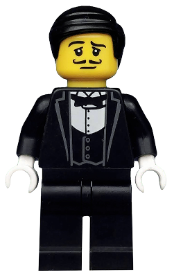 LEGO® Minifigure Waiter, Series 9 (Minifigure Only without Stand and Accessories) (col129) - USED