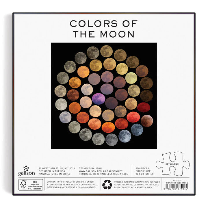 Colors of the Moon 500 Piece Puzzle