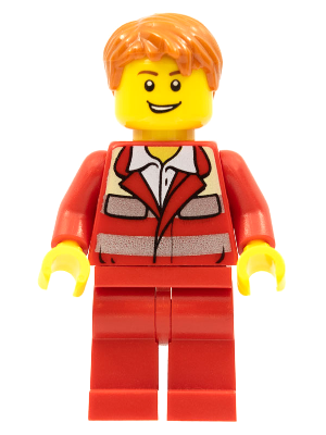 LEGO® Minifigure Paramedic - Red Uniform, Male, Tousled Hair (cty0272)