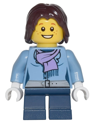 LEGO® Minifigure City Resident, Medium Blue Jacket (cty0331) - USED