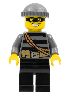 LEGO® Minifigure Police - City Burglar, Dark Bluish Gray Knit Cap, Mask (cty0358)
