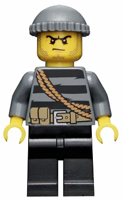 cty0364   Minifigure   Police - City Burglar, Knit Cap