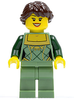 LEGO® Minifigure Sand Green Female Corset with Gold Trimmed Front (cty0444)
