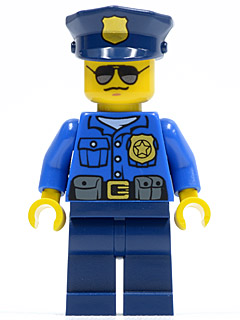 LEGO® Minifigure Police - City Officer, Gold Badge, Police Hat, Sunglasses (cty0450)