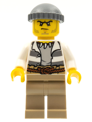 cty0515 Minifigure Swamp Police - Crook Male with Dark Bluish Gray Knit Cap