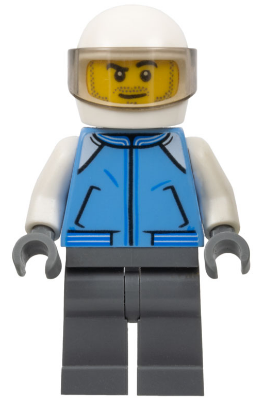 LEGO® Minifigure Helicopter Pilot - Medium Blue Jacket (cty0839)