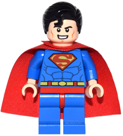 Superman - Blue Suit, Starched Fabric Cape, Open Mouth / Red Eyes