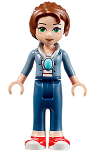 LEGO® Minifigure Emily Jones - Sand Blue Jacket, Dark Blue Trousers (elf044) - USED