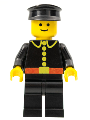 firec008   Minifigure   Fire - Classic, Black Hat, Captain