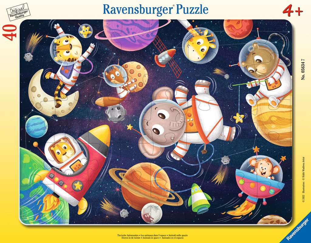 Animals in Space 40 Piece Puzzle