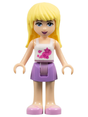 LEGO® Minifigure Friends Stephanie - Medium Lavender Skirt, White Top (frnd002)