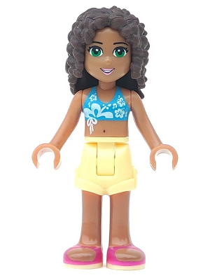 LEGO® Minifigure Friends Andrea - Bright Light Yellow Shorts, Dark Azure Bikini Top (frnd032)