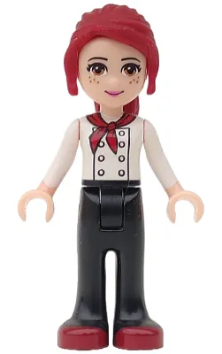 frnd050   Minifigure   Friends Mia - Black Trousers, White Top