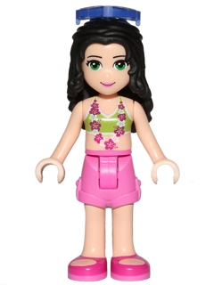 LEGO® Minifigure Friends Emma - Dark Pink Shorts, Lime Bikini Top, Sunglasses (frnd204)