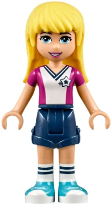 frnd232   Minifigure   Friends Stephanie - Dark Blue Shorts, Soccer Jersey