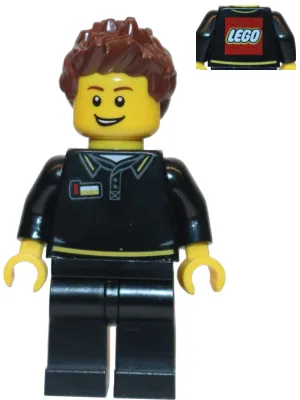 gen090   Minifigure   LEGO Store Employee, Male, Black Shirt