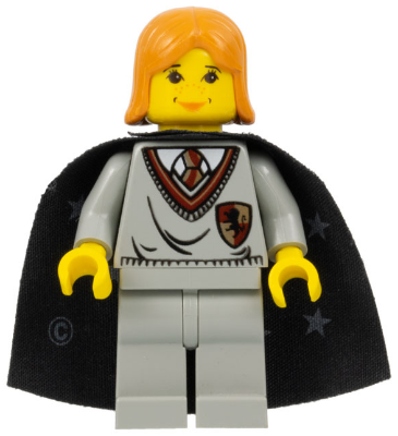 Ginny Weasley - Gryffindor Shield Torso, Light Gray Legs, Black Cape with Stars