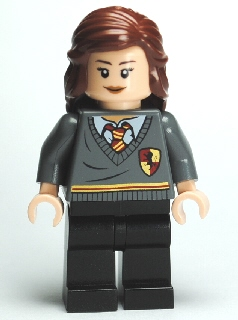 LEGO® Minifigure Hermione Granger - Gryffindor Stripe and Shield Torso, Black Legs (hp095)