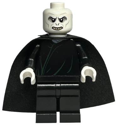 LEGO® Minifigure Lord Voldemort - White Head, Black Cape, Dark Green Robe Lines (hp098)
