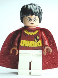 LEGO® Minifigure Harry Potter - Dark Red Quidditch Uniform with Cape, White Legs (hp110)
