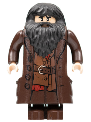 LEGO® Minifigure Rubeus Hagrid - Dark Brown Topcoat with Buttons (Light Nougat Version with Movable Hands) (hp111)