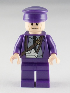 LEGO® Minifigure Stanley (Stan) Shunpike - Knight Bus Conductor Uniform with Black Tie and Diagonal Strap (hp127)