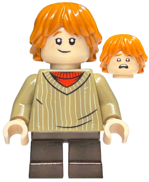 LEGO® Minifigure Ron Weasley - Dark Tan Sweater (hp142) - USED