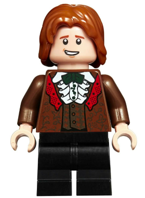 hp185 Minifigure Ron Weasley - Reddish Brown Suit, Shirt with Ruffle