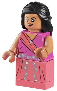 hp260 Minifigure Padma Patil - Dark Pink and Coral Sari