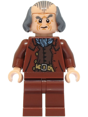Argus Filch - Bald on Top, Reddish Brown Coat, Dark Brown Vest, Plain Legs