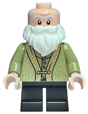 LEGO® Minifigure Professor Filius Flitwick - Olive Green Suit, Black Short Legs (hp524)