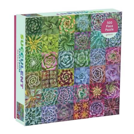 PUZZLE RENTAL: Succulent Spectrum 500 piece puzzle