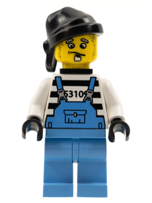 LEGO® Minifigure Xtreme Stunts Brickster Henchman with Medium Blue Overalls #1 with Neck Bracket (ixs006a)