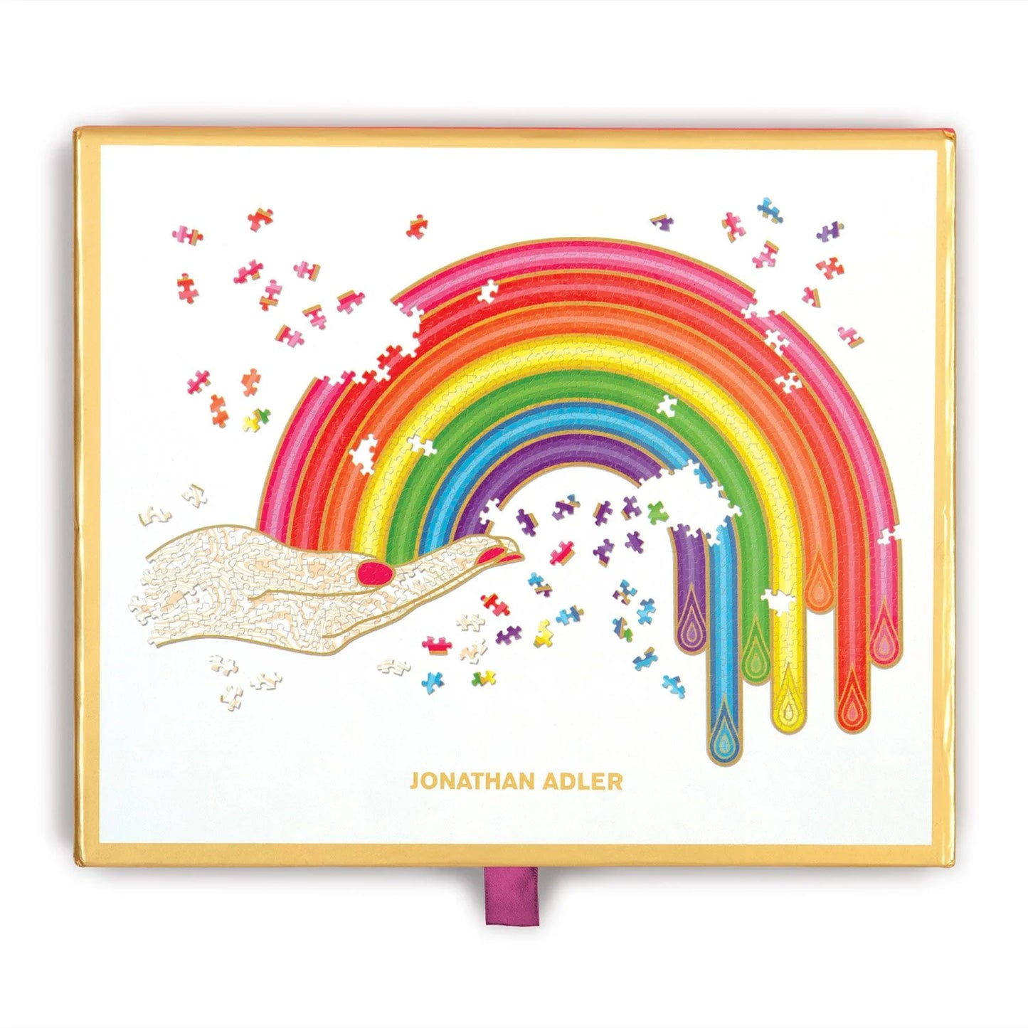 Jonathan Adler Rainbow Hand 750 Piece Shaped Puzzle