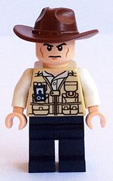 LEGO® Minifigure Vet - Hat Fedora, Scowl (jw009)