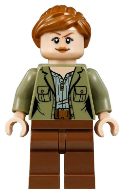 jw021   Minifigure   Claire Dearing - Olive Green Jacket USED