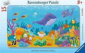 15 Piece Puzzle - Young Animals Under Water