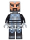 LEGO® Minifigure Minecraft Skin 5 - Pixelated, Male with Black and Silver armor (min038)