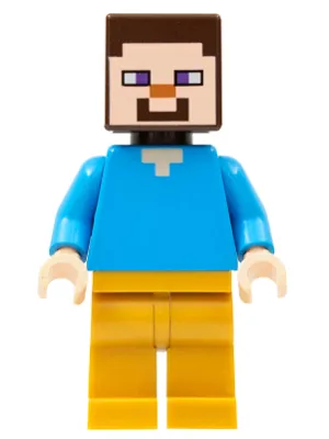 min074   Minifigure   Steve - Pearl Gold Legs