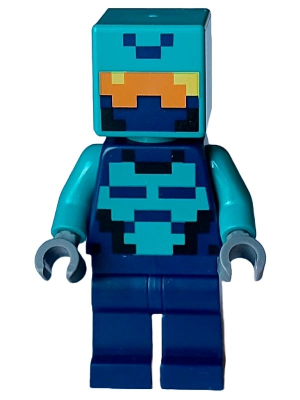 min152   Minifigure   Nether Hero - Dark Blue Torso