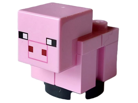 minepig02b Part Minecraft Pig, Baby (Plain Snout) - Brick Built