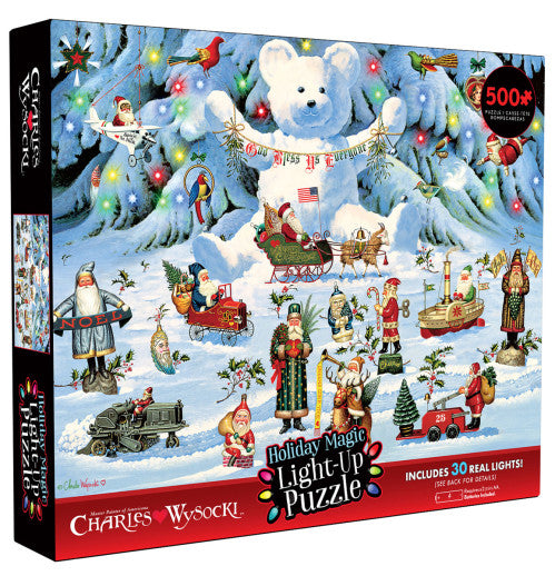 Holiday Magic Light-Up Puzzle (Charles Wysocki) 500 pieces