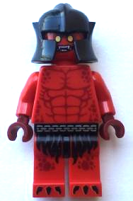 nex026   Minifigure   Crust Smasher - Bare Chest, Red Legs