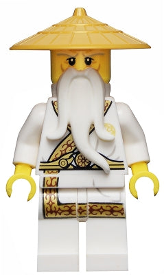 njo180 Minifigure Wu Sensei - Gold Trimmed Outfit