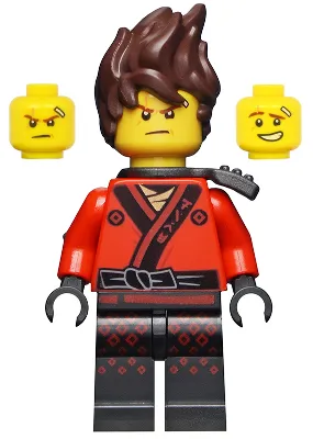 njo360   Minifigure   Kai - The LEGO Ninjago Movie, Hair, Pearl Dark Gray Scabbard