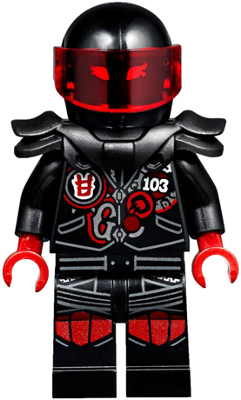 njo385   Minifigure   Mr. E - Biker Vest with Number 103