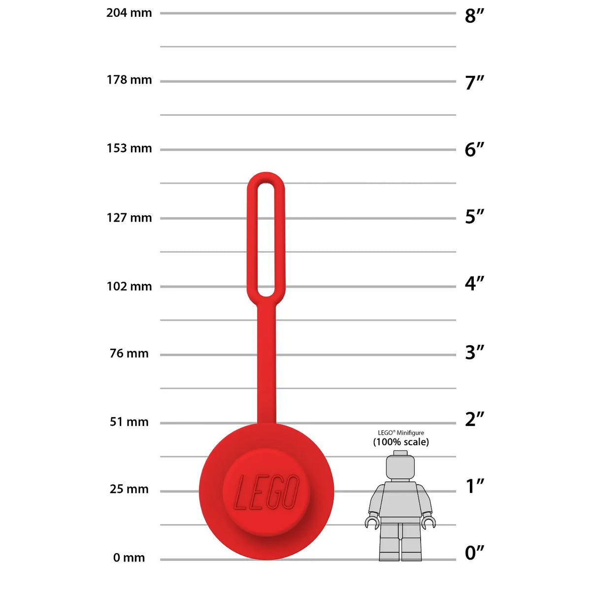LEGO® AirTag® Compatible Holder - 1x1 Round Red