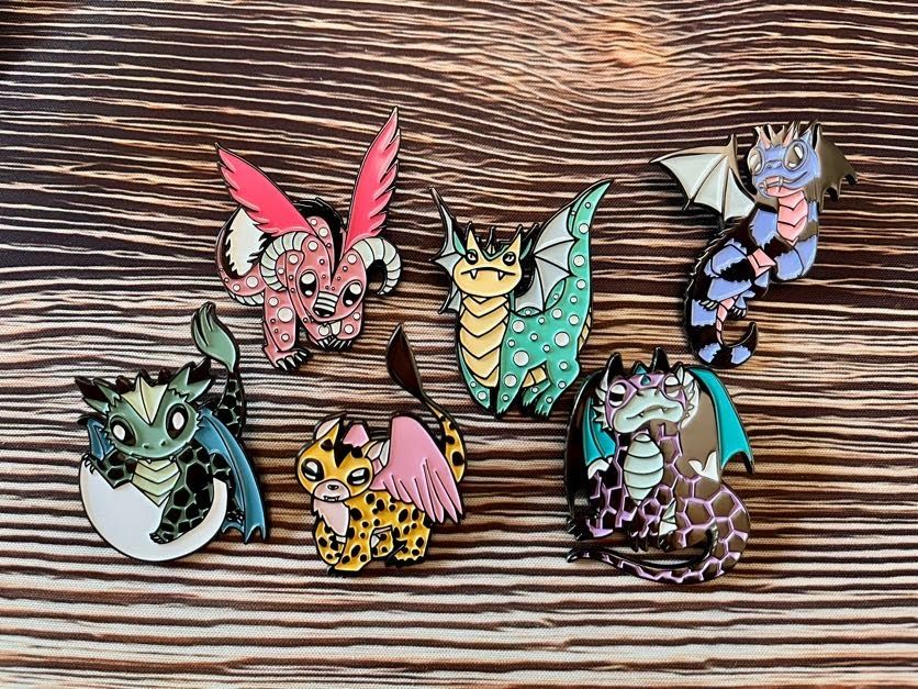 Wyrmspan Enamel Pins