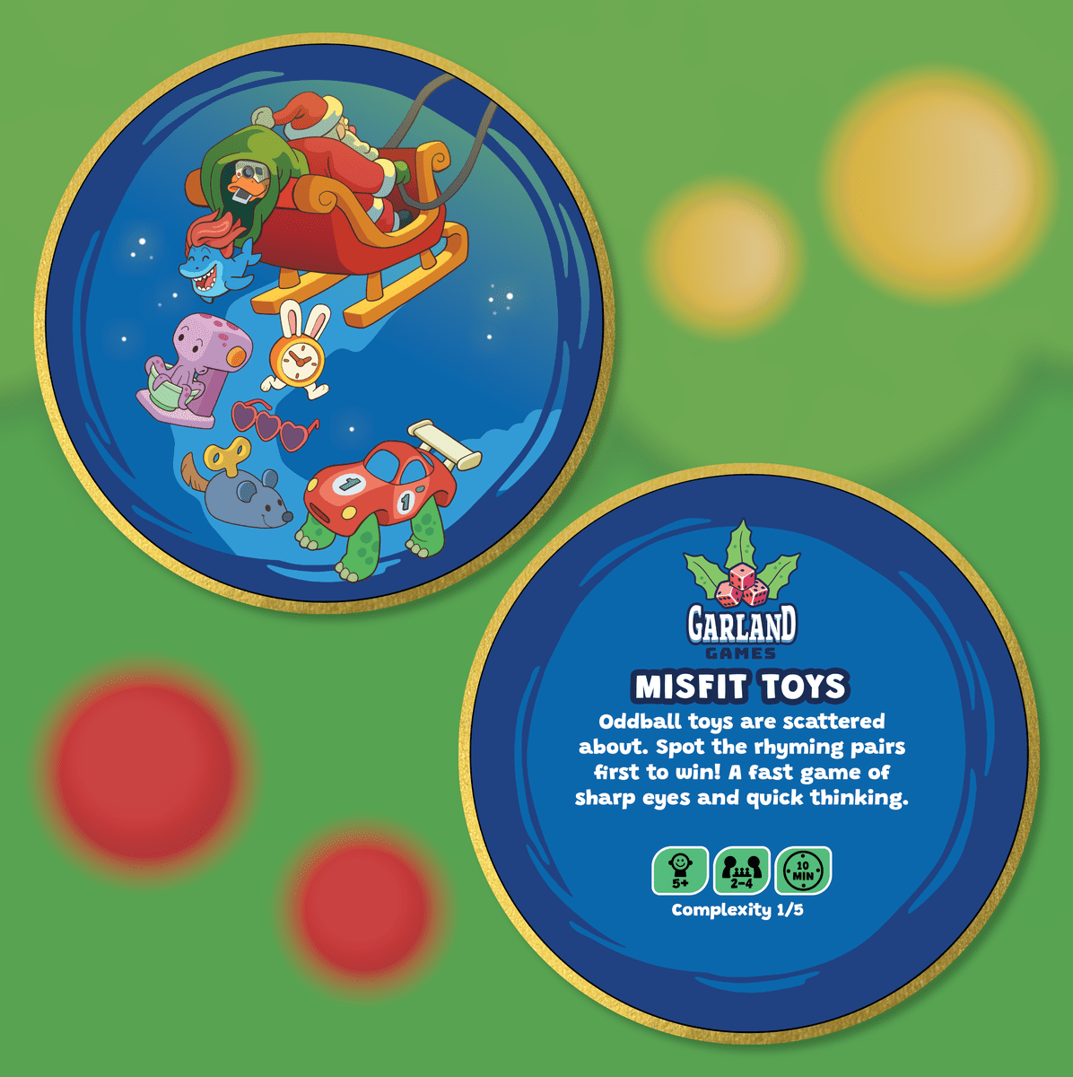 COMING SOON! Christmas Ornament Games: Holiday Mini Games in Hanging Tins (Choose Your Game or the Full Set!)